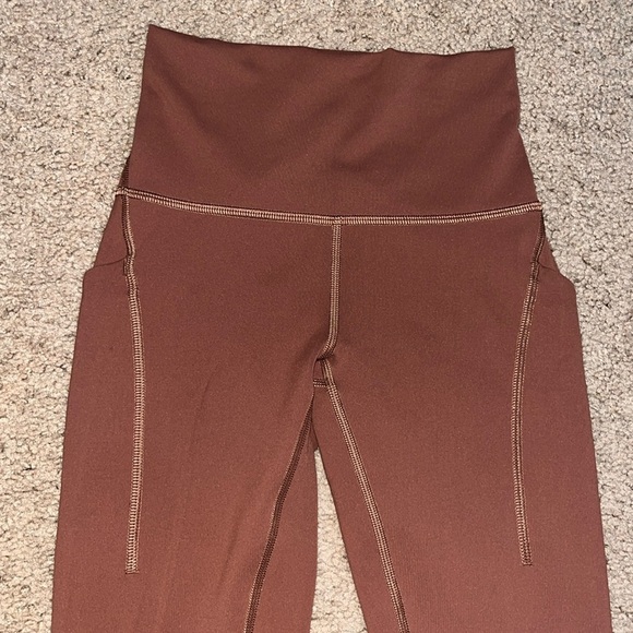 Lululemon Wunder Train High-Rise Tight with Pockets 25" Everlux Roasted Brown 2 - Picture 5 of 10